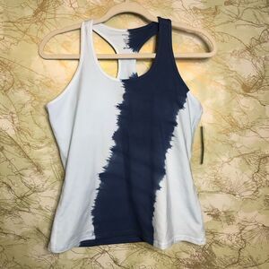 NWT Venus Tie Dye Tank Top – Blue White Racerback Athletic Activewear Top